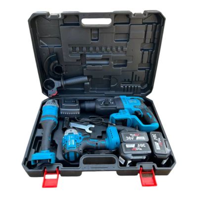 Перфоратор, Гайковерт-Винтоверт и Ъглошлайф комплект + 3 батерии 36V 8Ah.