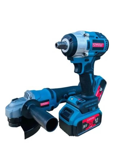 Акумулаторни ъглошлайф и гайковерт Stahl Mayer- 36 v 2х 8 ah.
