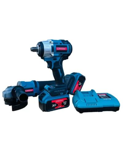 Акумулаторни ъглошлайф и гайковерт Stahl Mayer- 36 v 2х 8 ah.
