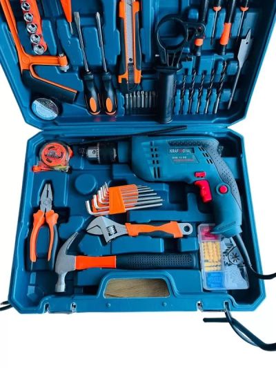Пробивна бормашина KraftRoyal 1200w. + 111 части Куфар с инструменти
