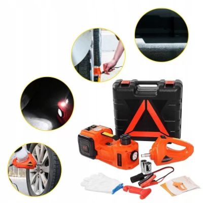 Авариен комплект 3 в 1 – компресор, електрически ударен гайковерт и електрически хидравличен крик