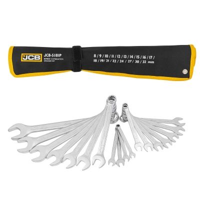 Звездогаечни ключове к-т 18 броя JCB. 8-32мм. – хром внадиева стомана