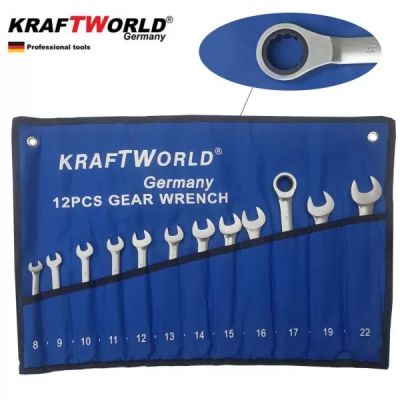 Звездогаечни тресчотни ключове 8-22мм Kraft Royal