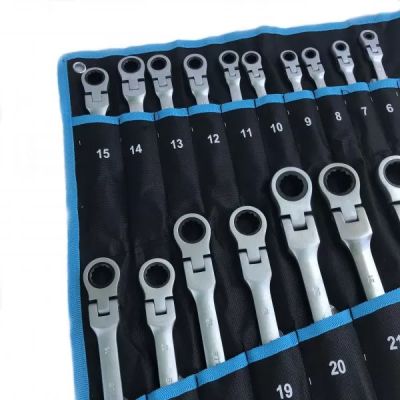 Професионални зведогаечни тресчотни ключове KraftWelle От 6 До 32мм. Чупещи 22бр.