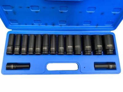 Ковани ударни вложки 1/2 удължени – 10-32мм. 15 части HAWEK