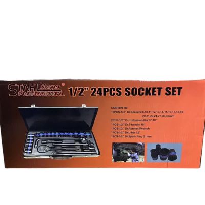 Професионално гедоре 24 части Stahlmayer с ударни вложки 1/2