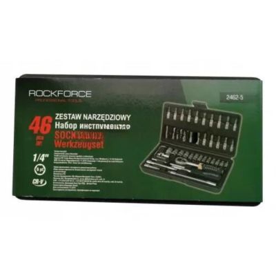 Комплект с инструменти 1/4 шестостенен к-т 46части RockForce