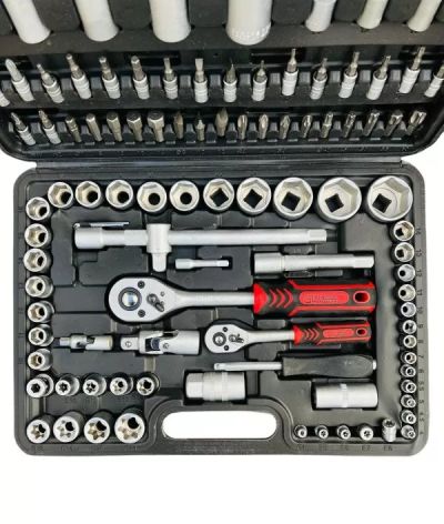 Куфар с инструменти Stahl mayer 108 части + Подарък – USB Фенер