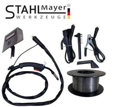 Инверторен електрожен Stahl Mayer 400А с телоподаващо 2в1 + Соларен шлем