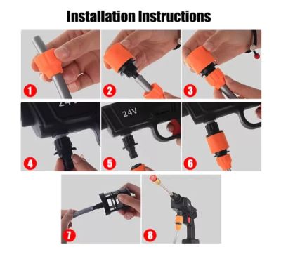 Акумулаторна водоструйка за почистване на автомобили Kraft Royal