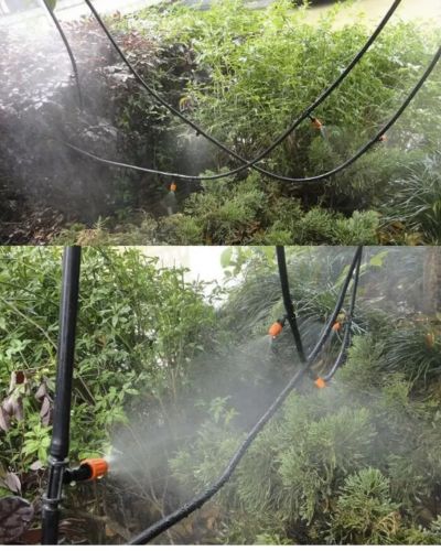 Сгъваема градинска шатра тип хармоника 3 х 3м + Система за охлаждане чрез водна мъгла