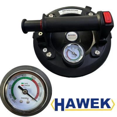 Вендуза с манометър за плочки, стъкла и др. вакуумна помпа Ø200 мм. HAWEK. 130 кг.