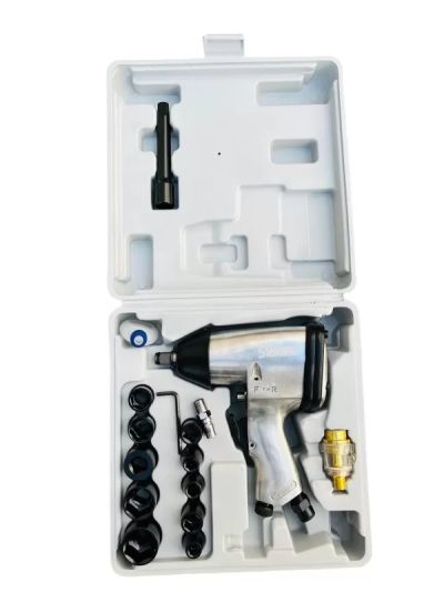 Компресор за въздух 25л. + Пневматичен Гайковерт 850нм. на 1/2. Stahl Mayer с вложки 17ч.