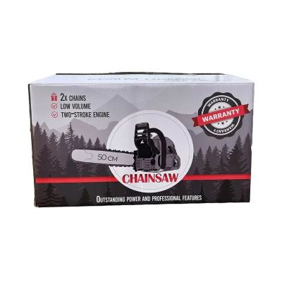 Бензинова резачка за дърва WerkBull 72куб 4,5кс + две вериги и пила за точене