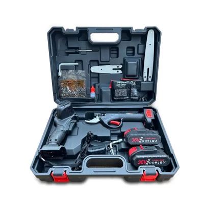 Kомплект WerkBull акумулаторна лозарска ножица и мини трион с подарък 2 шини 16см и 4 вериги