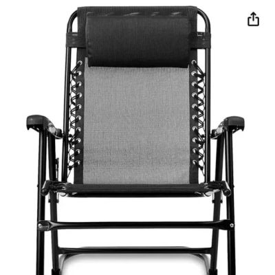 Луксозен сгъваем люлеещ стол с нулева гравитация от желязо и плат