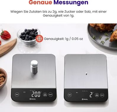 Кухненска везна Etekcity EKS-L221 10кг g lb oz ml fl Дигитална функция Тара Електрическа Везна