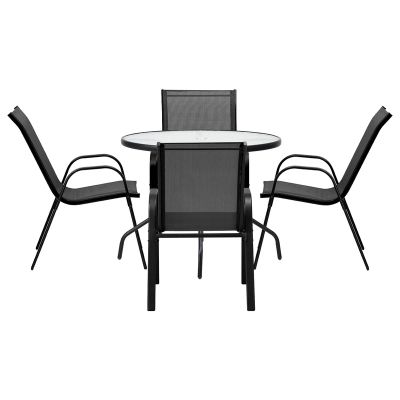Градински Комплект Style – Стъклена Маса и 4 Стола
