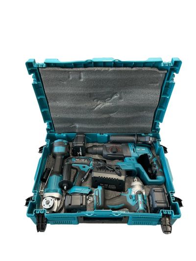 Акумулаторен перфоратор, ъглошлайф 125ММ, гайковерт и винтоверт 36V с 3 бр. батерии 8AH в куфар и зарядно KRAFT ROYAL