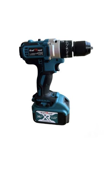 Акумулаторен перфоратор, ъглошлайф 125ММ, гайковерт и винтоверт 36V с 3 бр. батерии 8AH в куфар и зарядно KRAFT ROYAL
