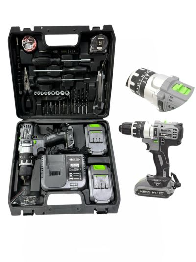 Акумулаторен Ударен Винтоверт с части HAWEK , 24v 4.0A