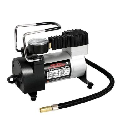 Комплект Mеханичен Крик Тип Жаба 2 тона 110 – 395 мм и Универсален Компресор За Гуми WerkBull 12V с 3 Вида Накрайника