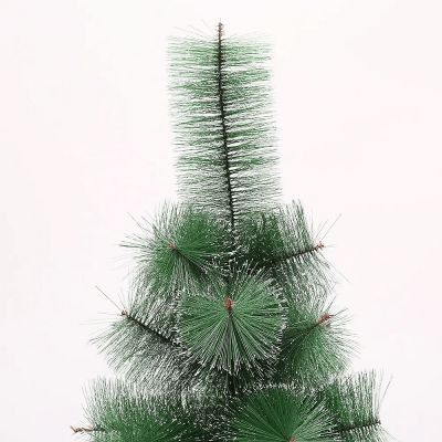 Изкуствена Коледна Елха Жилкова със Заснежени Връхчета - 120 см, с Подарък Лампички