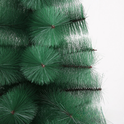 Изкуствена Коледна Елха Жилкова със Зелени Връхчета - 120 см, с Подарък Лампички