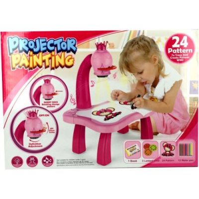 ДЪСКА ЗА РИСУВАНЕ С ПРОЕКТОР РОЗОВ