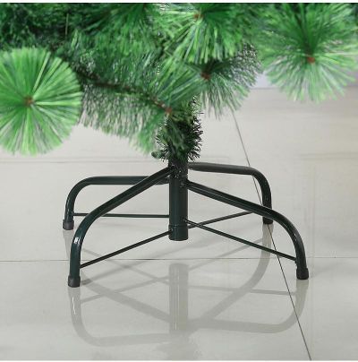 Гъста Изкуствена Коледна Елха ЛУКС, Тип БОР + Шишарки със Зелени връхчета - 210см