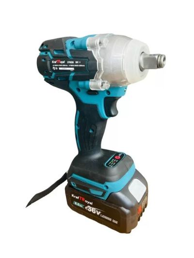 Безчетков комбиниран акумулаторен ударен гайковерт-винтоверт KraftRoyal 36V 8Ah 850 N/m