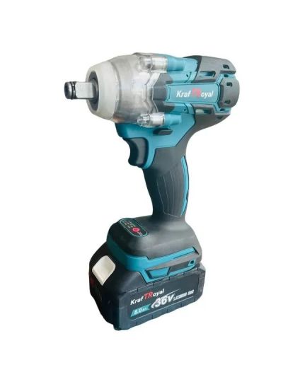 Безчетков комбиниран акумулаторен ударен гайковерт-винтоверт KraftRoyal 36V 8Ah 850 N/m