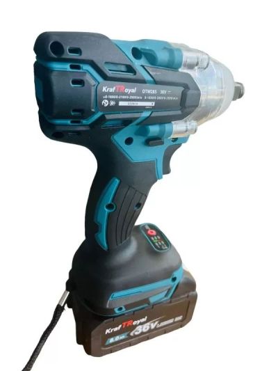 Безчетков комбиниран акумулаторен ударен гайковерт-винтоверт KraftRoyal 36V 8Ah 850 N/m