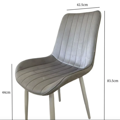 Комплект трапезна разтегателна маса със закалено стъкло и 6 стола Лорета