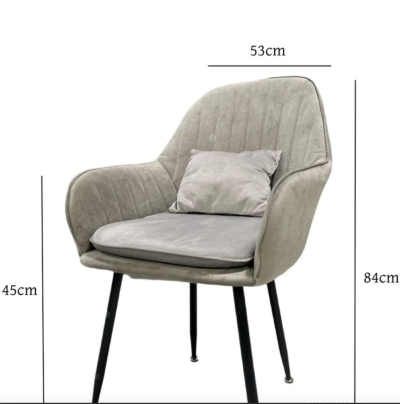 4бр. Стилен Трапезен стол Ивон + подарък възгалвничка - сив