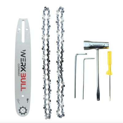 Немска Бензинова Резачка за Дърва WerkBull 30см + две вериги