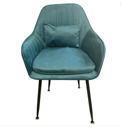 4бр. Стилен Трапезен стол Ивон + подарък възгалвничка - тюркоазеносин