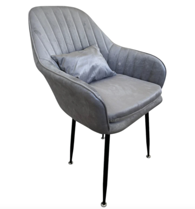 Трапезен стол Ивон + подарък възгалвничка - сив